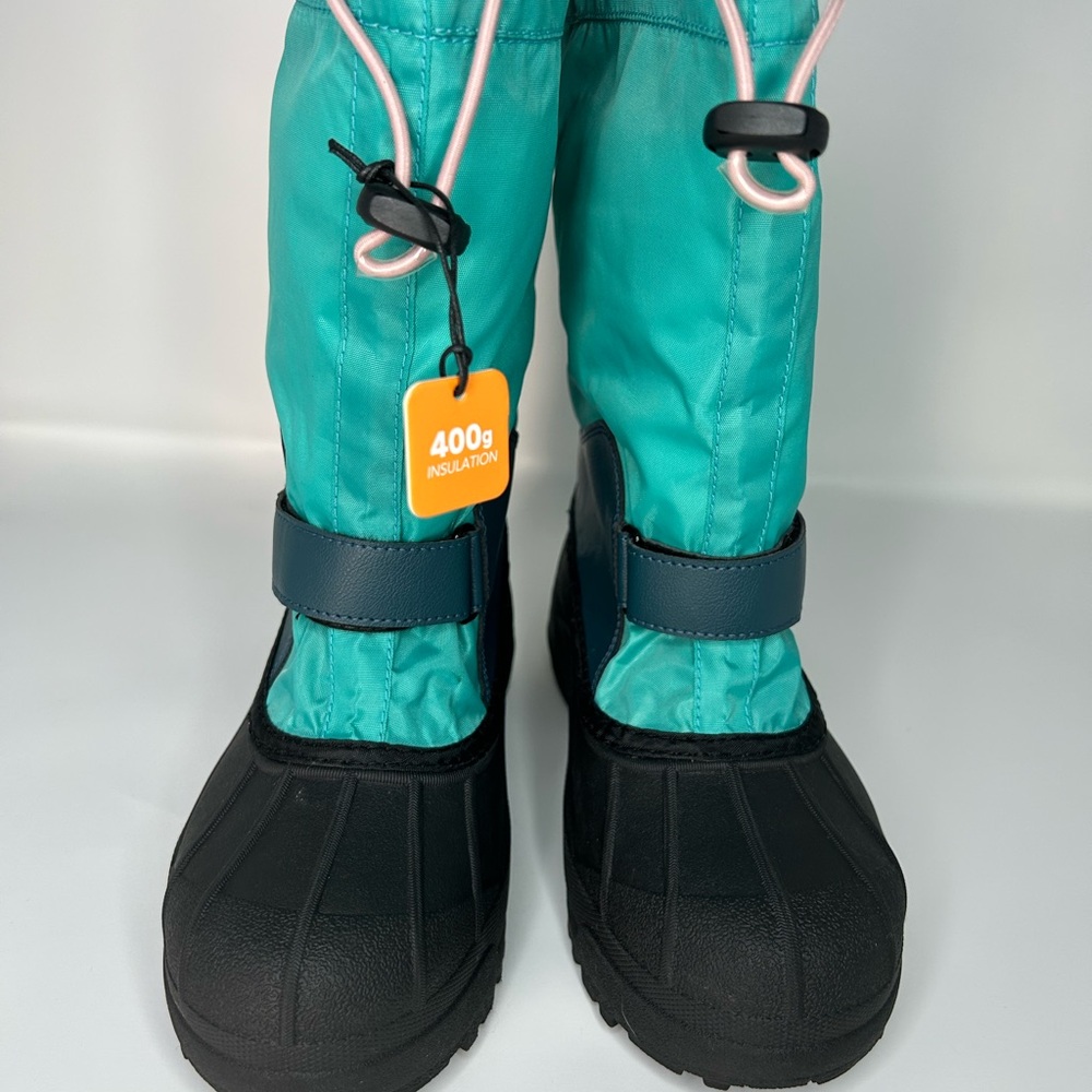 Columbia Youth Powderbug Forty Boots - Teal and Black